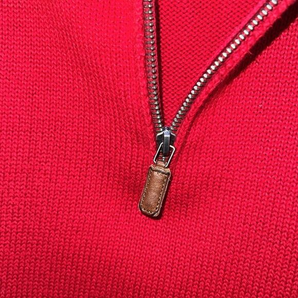 Polo Ralph Lauren Qtr zip sweater red blue - Picture 4 of 8